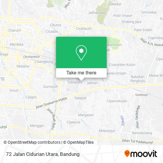 72 Jalan Cidurian Utara map