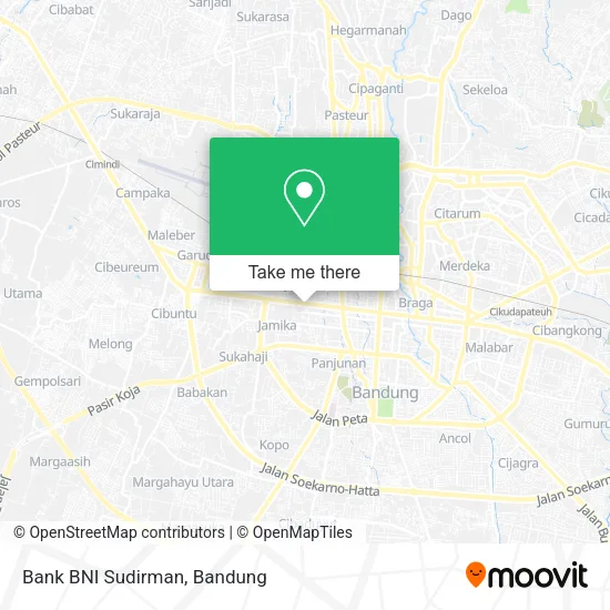 Bank BNI Sudirman map