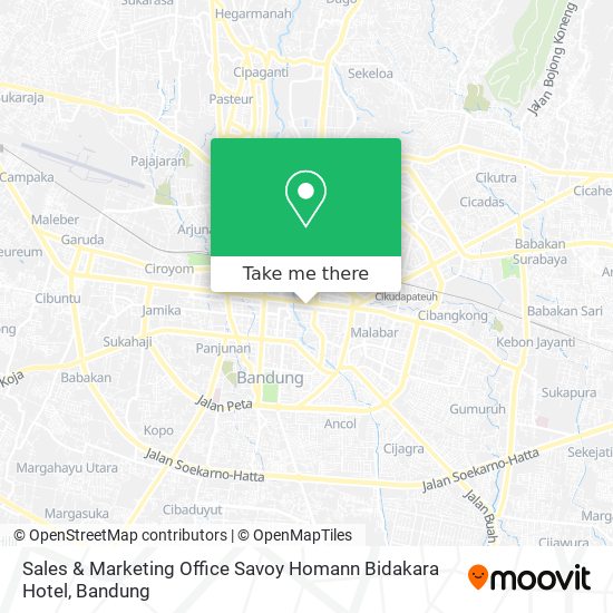 Sales & Marketing Office Savoy Homann Bidakara Hotel map
