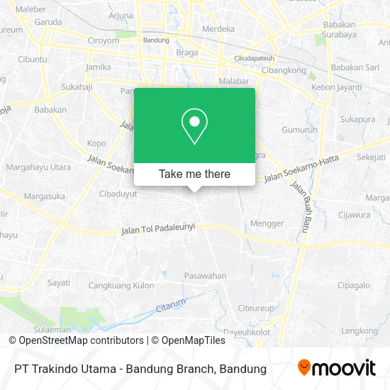 PT Trakindo Utama - Bandung Branch map