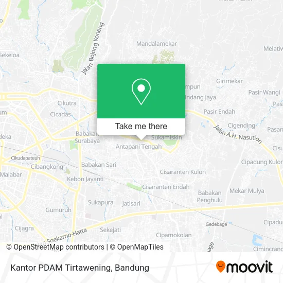 Kantor PDAM Tirtawening map
