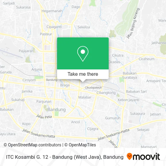 ITC Kosambi G. 12 - Bandung (West Java) map