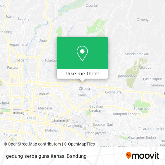 gedung serba guna itenas map