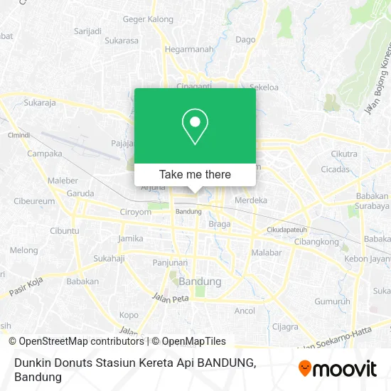 Dunkin Donuts Stasiun Kereta Api BANDUNG map