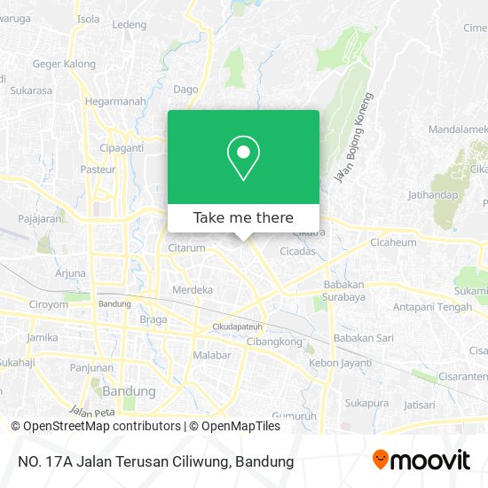 NO. 17A Jalan Terusan Ciliwung map