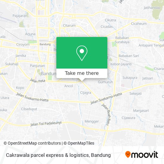 Cakrawala parcel express & logistics map