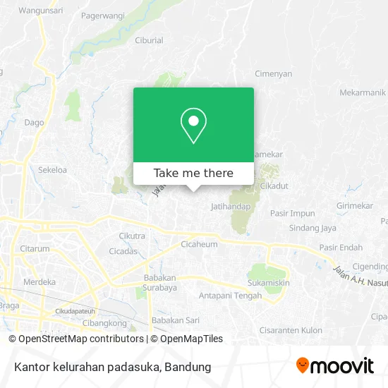 Kantor kelurahan padasuka map