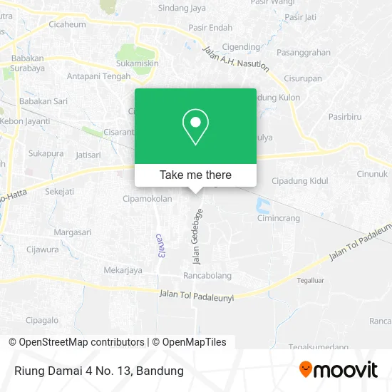 Riung Damai 4 No. 13 map