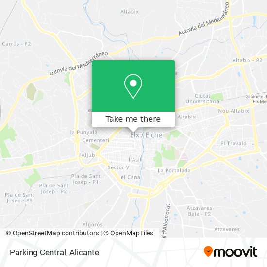 mapa Parking Central