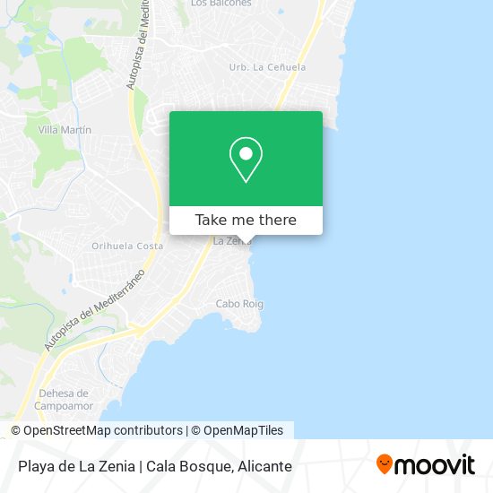 Playa de La Zenia | Cala Bosque map