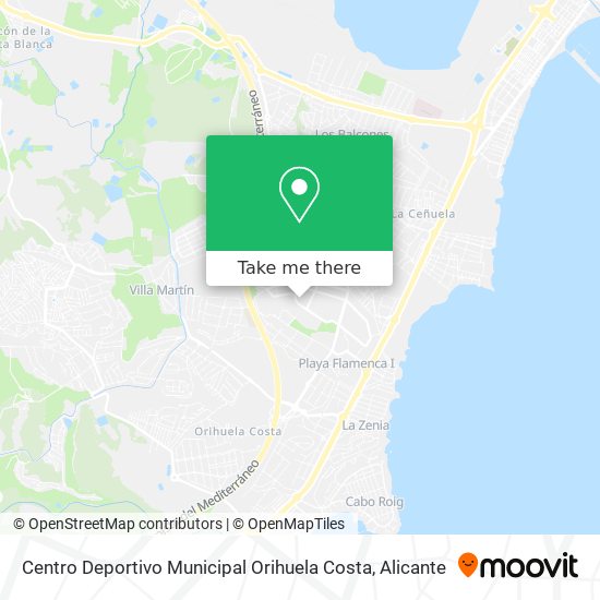 Centro Deportivo Municipal Orihuela Costa map