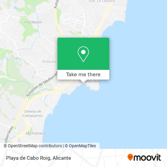 Playa de Cabo Roig map