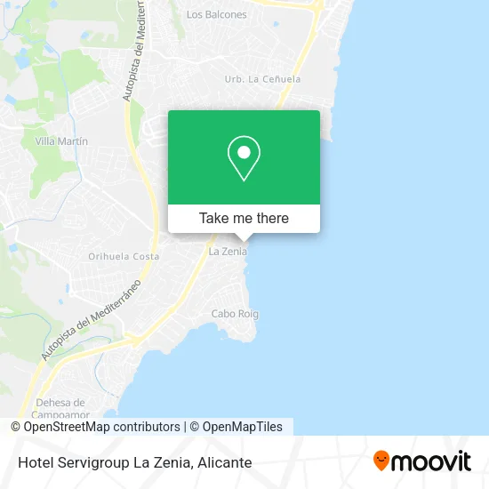 Hotel Servigroup La Zenia map