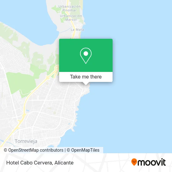 Hotel Cabo Cervera map