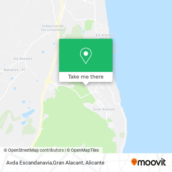 Avda Escandanavia,Gran Alacant map
