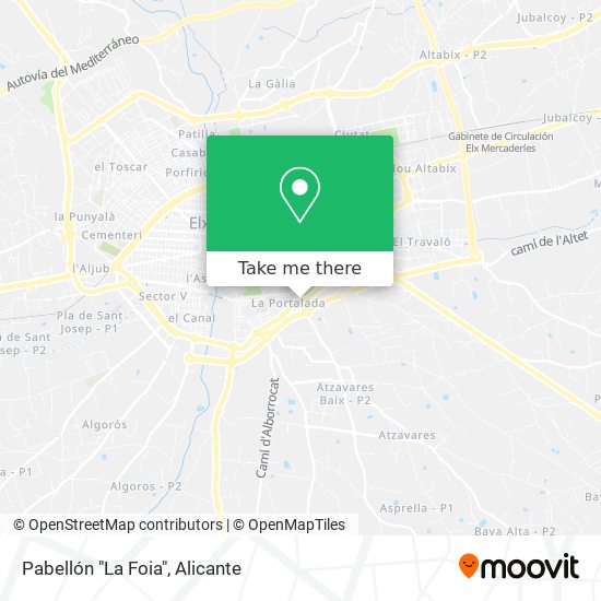 Pabellón "La Foia" map