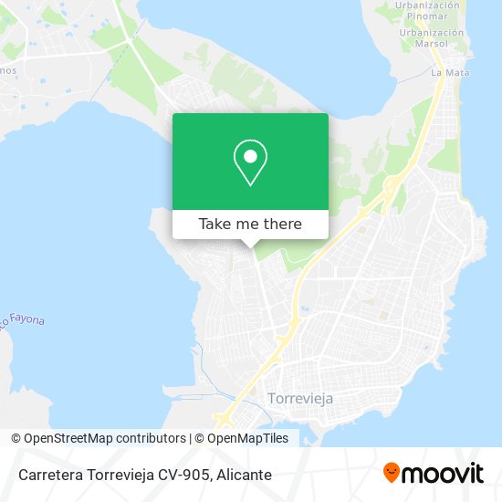 Carretera Torrevieja CV-905 map