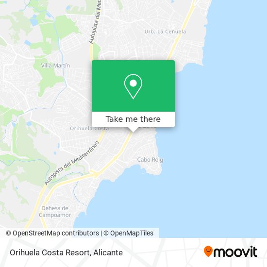 Orihuela Costa Resort map