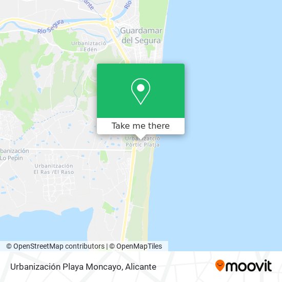 Urbanización Playa Moncayo map