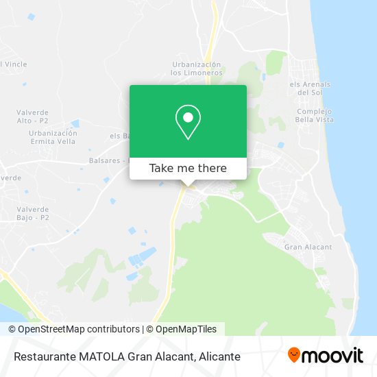 Restaurante MATOLA Gran Alacant map