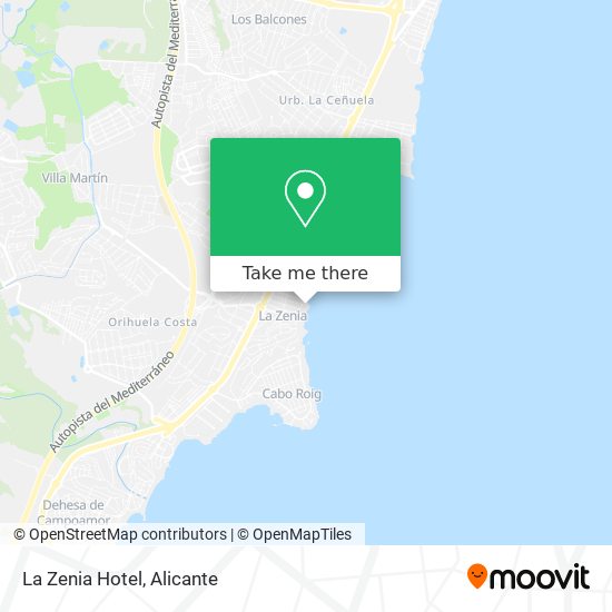 La Zenia Hotel map