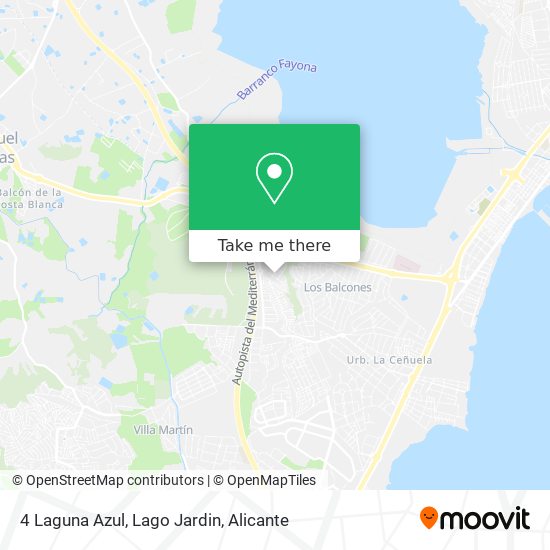 4 Laguna Azul, Lago Jardin map