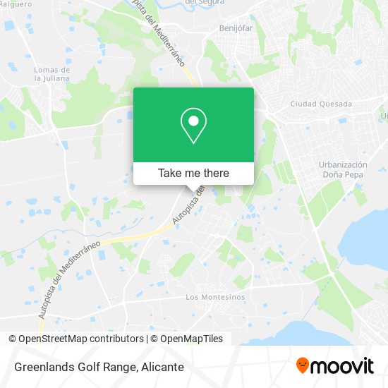 Greenlands Golf Range map