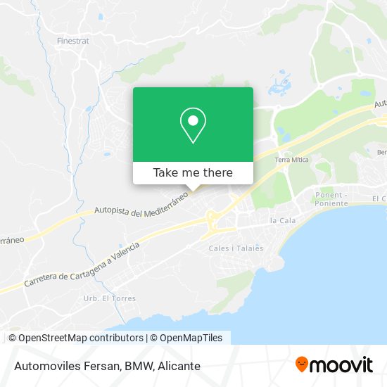 mapa Automoviles Fersan, BMW