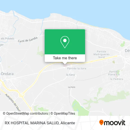 mapa RX HOSPITAL MARINA SALUD