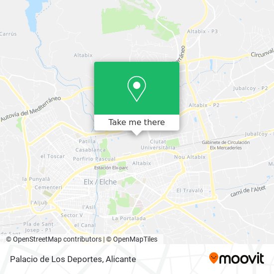 mapa Palacio de Los Deportes