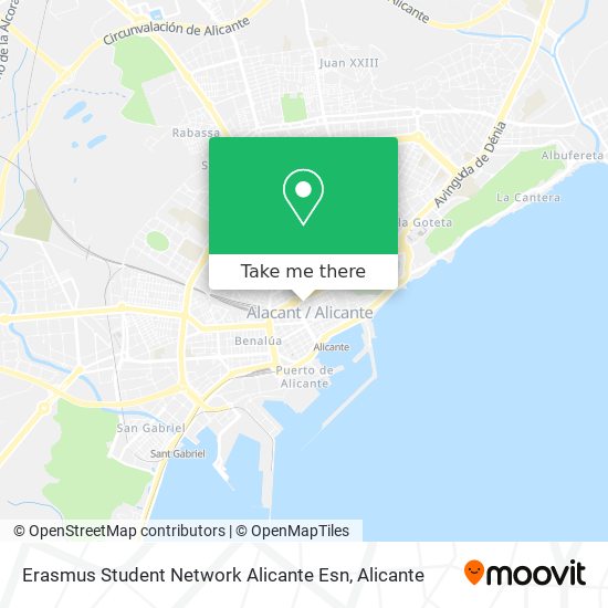 Erasmus Student Network Alicante Esn map