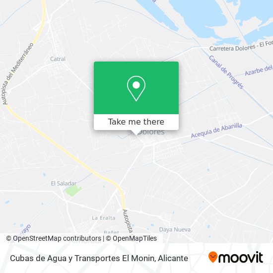 Cubas de Agua y Transportes El Monin map