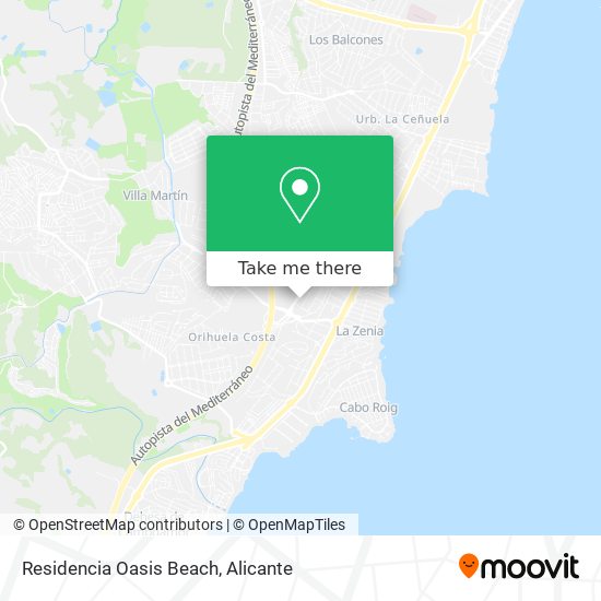 Residencia Oasis Beach map