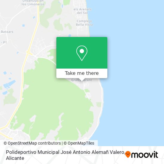 Polideportivo Municipal José Antonio Alemañ Valero map