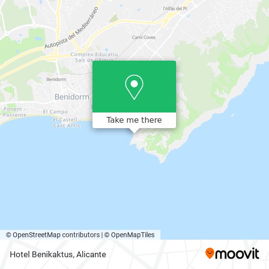 Hotel Benikaktus map