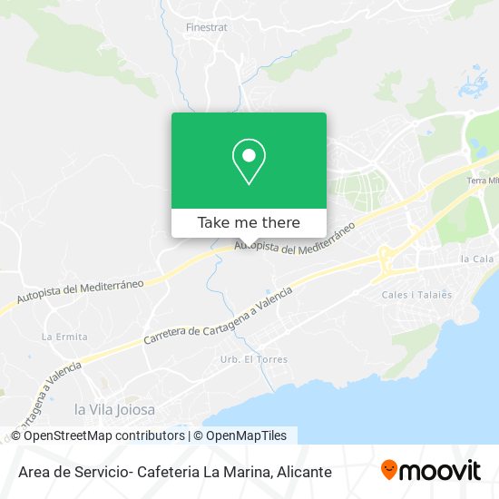 Area de Servicio- Cafeteria La Marina map