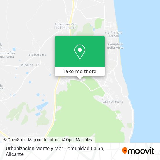 Urbanización Monte y Mar Comunidad 6a 6b map