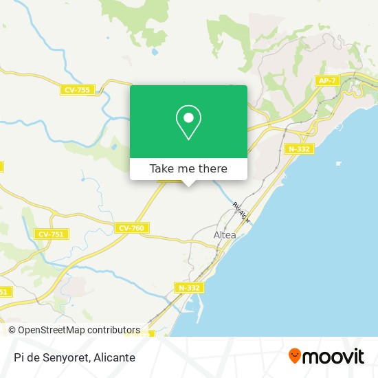 Pi de Senyoret map