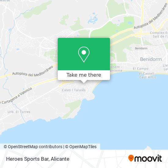 Heroes Sports Bar map