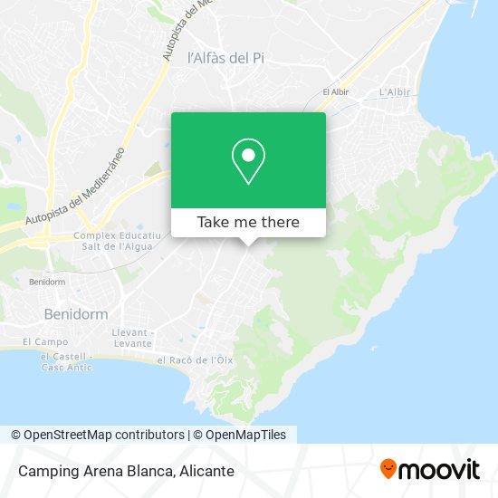 Camping Arena Blanca map