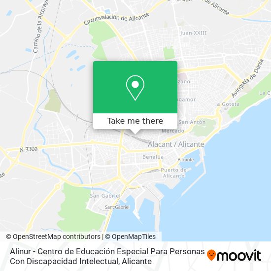 mapa Alinur - Centro de Educación Especial Para Personas Con Discapacidad Intelectual