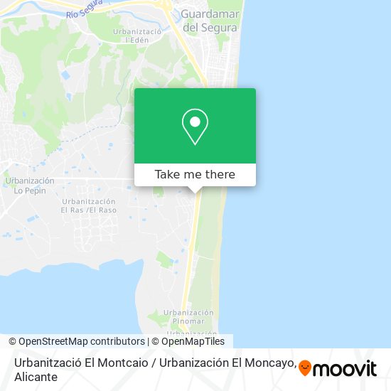 Urbanització El Montcaio / Urbanización El Moncayo map