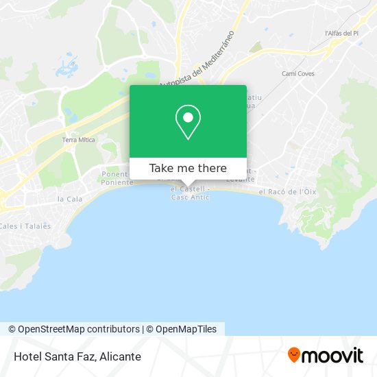 mapa Hotel Santa Faz
