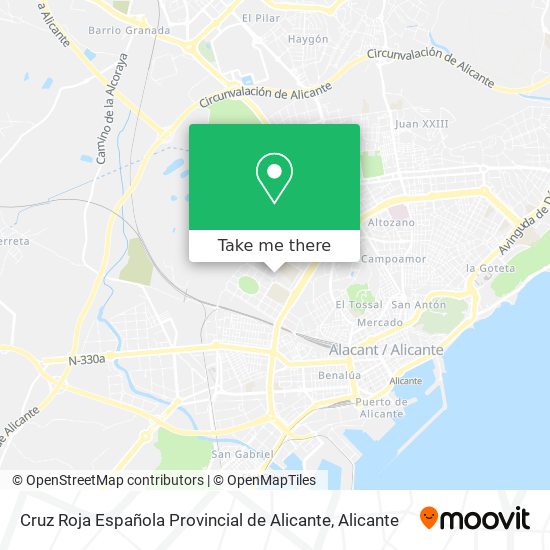 Cruz Roja Española Provincial de Alicante map