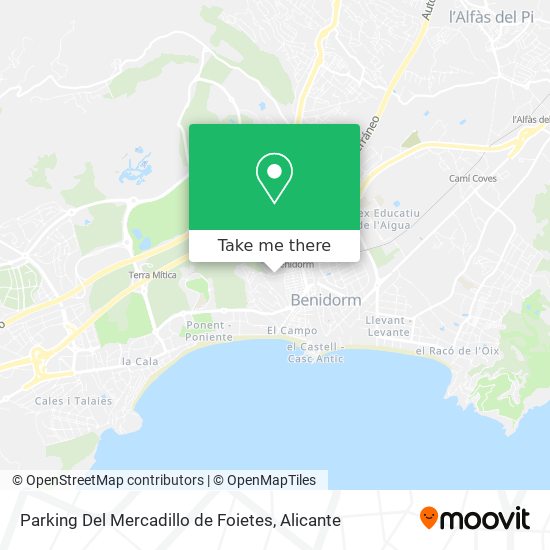 mapa Parking Del Mercadillo de Foietes