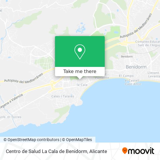 Centro de Salud La Cala de Benidorm map