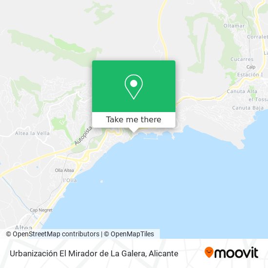 Urbanización El Mirador de La Galera map