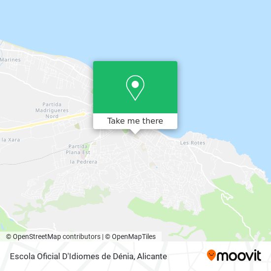 mapa Escola Oficial D'Idiomes de Dénia