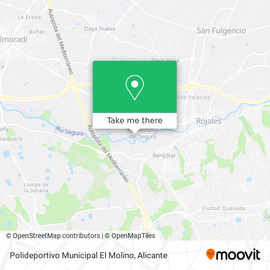 Polideportivo Municipal El Molino map