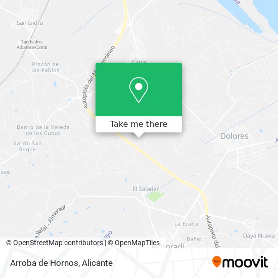 Arroba de Hornos map